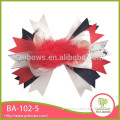 Bright red hair accessory hair bows for children